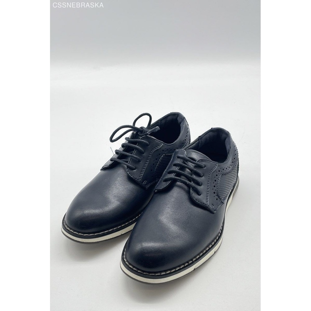 Bruno Marc Blue Boys' Pain-Toe Oxford Sneakers - Size 1